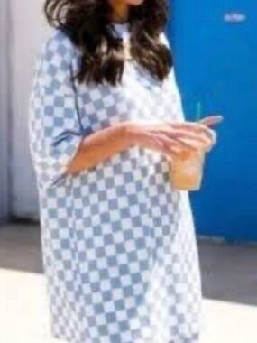 Lama Blue check TOP